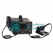 Паяльная станция Rexant, 2 в 1: паяльник+термофен, с ЖК дисплеем, 100-480 °С