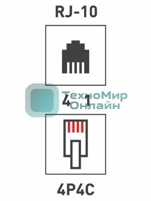 Телефонный разъем Rexant RJ-9(4P4C)