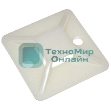 Площадка самокл. 25х25 под хомуты белый (уп.100шт) IEK UHP30-25-100