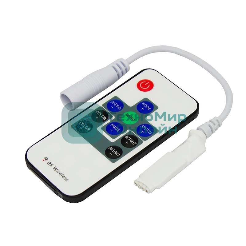 Мини контроллер LED RGb радио (RF) 10 кнопок 12-24 V/6 А LAMPER