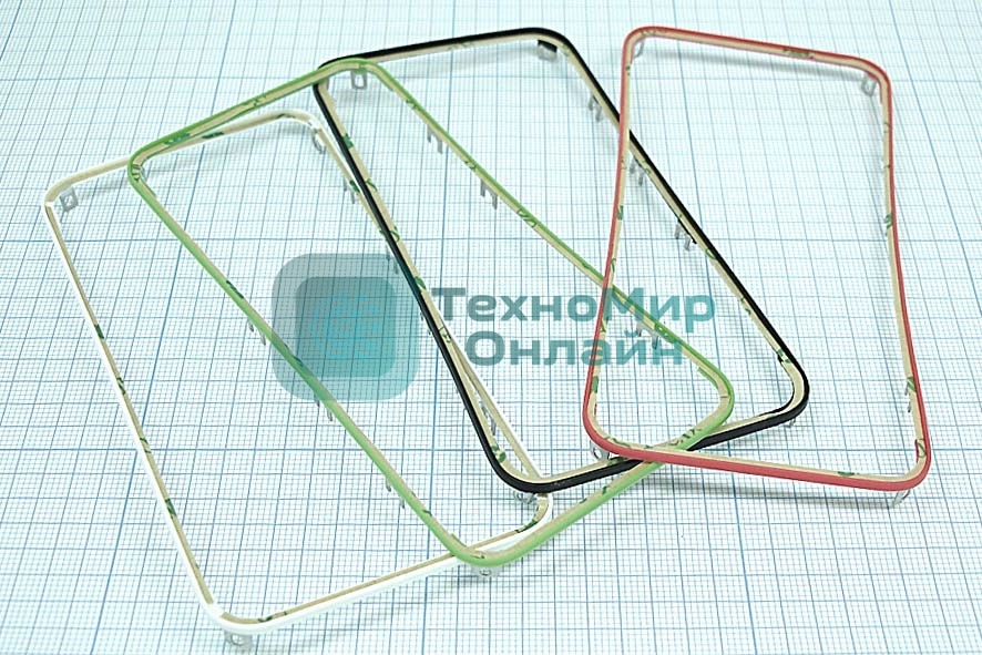Рамка дисплея и тачскрина для Apple iPhone 4S белый