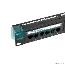 Панель коммутационная Rexant с кабельным органайзером 19