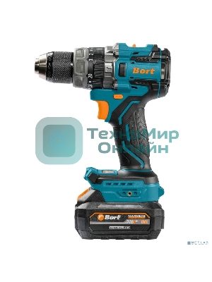 Дрель-шуруповерт Bort BAB-21Ix2Li-XDK, 18 В, 4 Ач, 150 Нм, бесщеточный, ударная