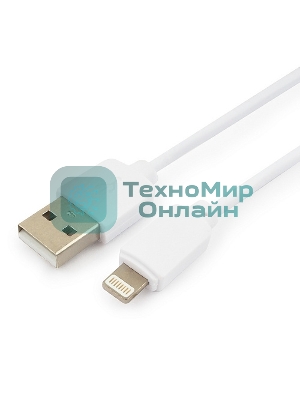 Кабель USB Гарнизон GCC-USB2-AP2-6-W AM/Lightning, для iPhone5/6/7, IPod, IPad, 1.8м, белый, пакет
