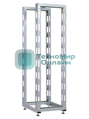 Стойка двухрамная ЦМО СТК-24.2 24U 620 мм X 800 мм направл. закл. гайки 250 кг серый