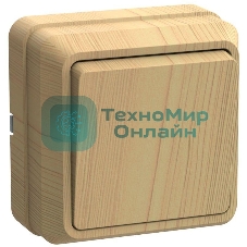 Выключатель 1-кл. ОП ОКТАВА 10А IP20 сосна IEK EVO10-K03-10-DC