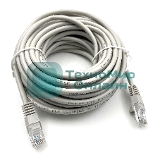 Патч-корд Buro UTP cat.5e 10м серый RJ-45 (m)-RJ-45 (m)