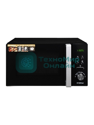 Микроволновая печь Hyundai HYM-D3001 черный, 20 л, 700 Вт, переключатели - сенсор, поворотный механизм