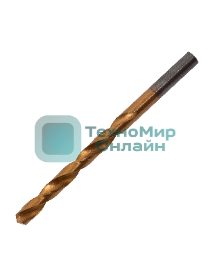 Сверло по металлу Matrix, 6 мм, HSS, нитридтитановое покрытие, цилиндрический хвостовик