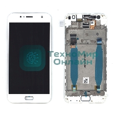 Дисплей для Asus ZenFone Live ZB553KL белый с рамкой