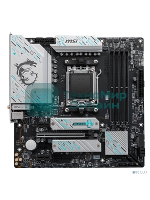 Материнская плата MSI B650M GAMING PLUS WIFI, AM5, AMD B650, 4xDDR5, 4xSATA, 2xM.2, 1xPCI-E 4.0 x16, 2xPCI-E x1, 1xHDMI, 1xDP, 1x 2.5Gb LAN, 4xUSB-A 3.2 Gen 1, 3xUSB-A 3.2 Gen 2, 1xUSB-C 3.2 Gen 2, 3x3.5 мм, 7.1, Micro-ATX