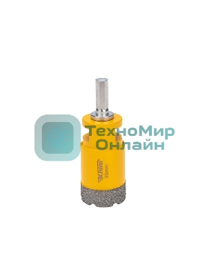 Коронка алмазная профессиональная по керамограниту и железобетону Kranz М14, вакуумное спекание, 35 мм, для УШМ