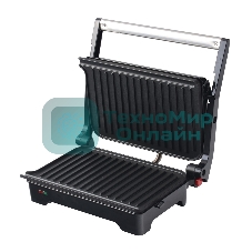 Гриль-пресс электрический Endever Grillmaster 119, черный/металлик