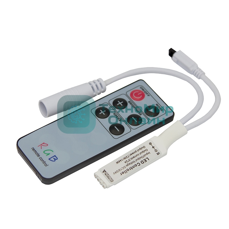 Мини контроллер инфракрасный LED RGb (IR) 6 кнопок 12-24 V/6 А LAMPER