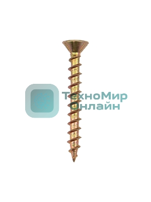 Саморез оконный Kranz острый, 4.1х35, желтый цинк, короб (500 шт./уп.)