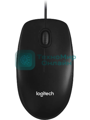Мышь проводная Logitech M100/100R DARK/GREY (темно-серая/черная), 1000 dpi, USB, кнопки - 3
