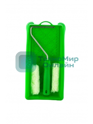 Малярный набор Сибртех для работ по дереву: кювета 150 мм х 290 мм и мини-валик 110 мм