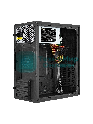 Компьютерный корпус Minitower ExeGate BAA-308MU2-UNS500 (mATX, БП UNS500 с вент. 12см, 1хUSB+2хUSB 3.0, HD Audio, черный)