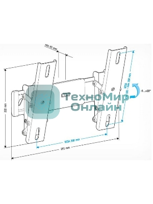 Кронштейн для телевизора Holder LCD-T2611 черный 22