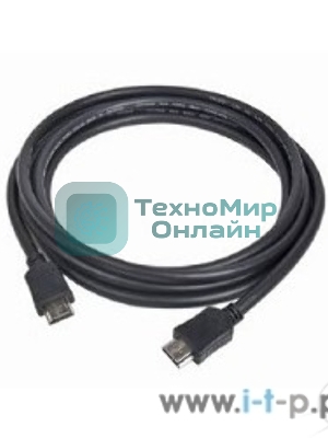 Кабель Cablexpert HDMI CC-HDMI4-15, 19M/19M, v2.0, медь, позол.разъемы, экран, 4.5м, черный, пакет
