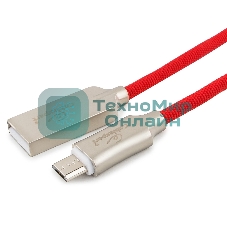Кабель USB2.0 Cablexpert CC-P-mUSB02R-1.8M, AM/microB, серия Platinum, длина 1.8м, красный, блистер