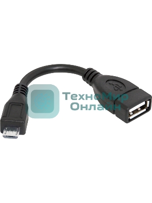 Кабель-переходник Defender microUSB (M) - USB (F)/для подкл. устр. USB Flash, HDD, мыши, и и т.д./поддерж. режим OTG.