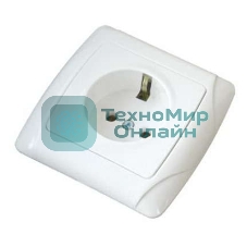 Розетка 1-м СП Маргарита 16А с заземл. бел. UNIVersal М0028