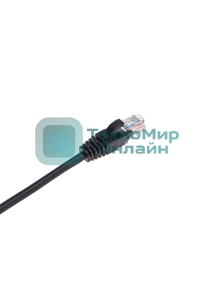 Патч-корд U/UTP Rexant cat.5e, RJ45-RJ45, 26AWG, ZH нг(А)-HF, черный, 0,3 м