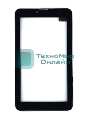 Сенсорное стекло (тачскрин) для Irbis TZ50/TZ52, черное с рамкой