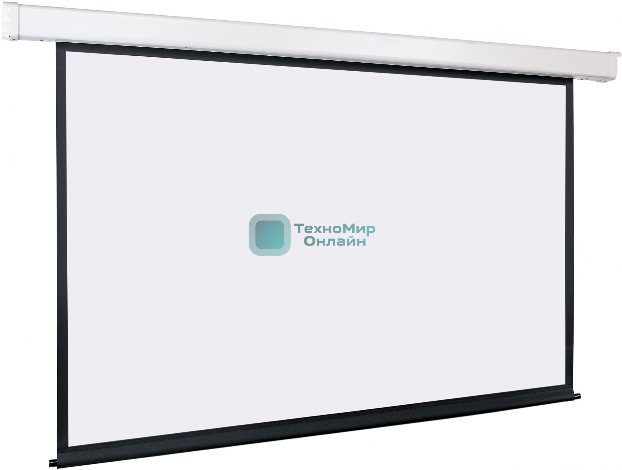Экран с электроприводом Lumien Eco Control 177x80 см (раб. область 169х272 см) Matte White черная кайма по периметру 16:9