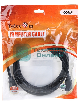 Кабель Telecom HDMI-19M --- HDMI-19M ver 2.0+3D/Ethernet,2 фильтра 2m TCG200F-2M