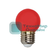 Лампа светодиодная Neon-night d-45 3 LED 1Вт шар E27 25лм 220В красный