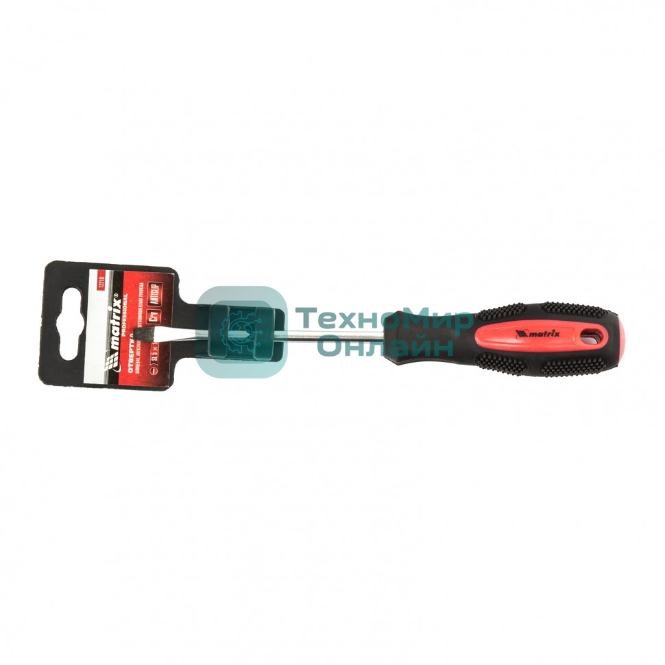 Отвертка Matrix Anti-Slip, SL5,0 х 100 мм, CrV, двухкомп. рукоятка