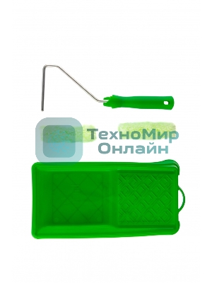 Малярный набор Сибртех для работ по дереву: кювета 150 мм х 290 мм и мини-валик 110 мм