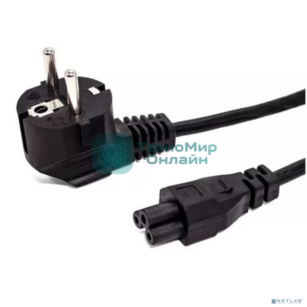 Кабель питания Filum FL-PC10-EU-C5-1M CEE 7/7- С5, 3х0.75мм , 220В, 10A, черный, 1 м.