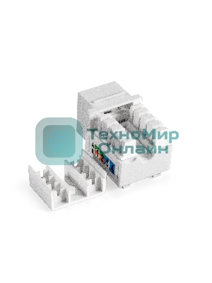 Модуль-вставка Keystone Jack RJ-45 ExeGate KJ-8P8C-U-C5e-90-110 (Кат.5e, неэкранированная, 90 градусов, IDC 110)