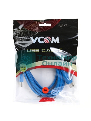 Кабель соединительный VCOM USB3.0 Am/Bm 3 м (VUS7070-3M)