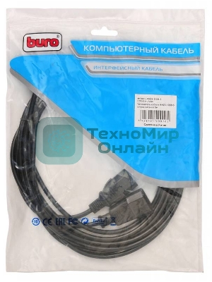 Кабель-удлинитель питания Buro IEC320-C13/IEC320-C14 5м