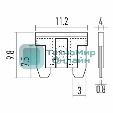 Набор автомобильных предохранителей Rexant микро 