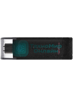 Флешка USB Kingston DataTraveler DT70 (DT70/128Gb), 128Gb, USB Type-C 3.2, R/W 70/45, черный