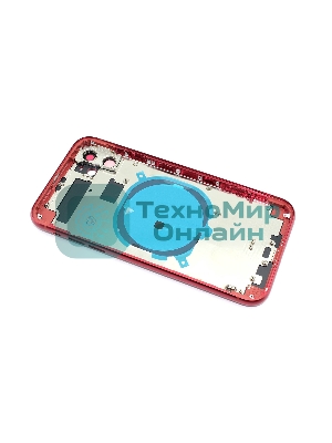 Задняя крышка (корпус) в сборе с рамкой для Apple iPhone 11 красный