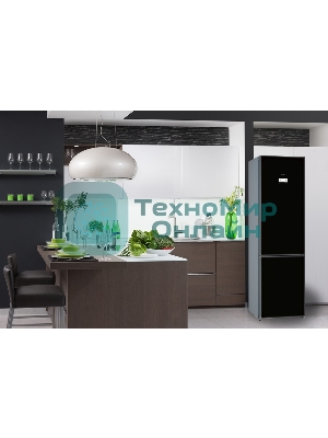 Холодильник Bosch KGN39LB30U черный двухкамерный 290/110л морозилка снизу, No Frost