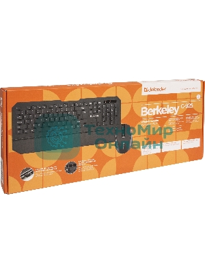 Комплект клавиатура+мышь Defender Berkeley C-925 беспроводной, USB, 1600 DPI, чёрный