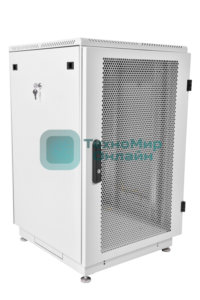 Шкаф телекоммуникационный напольный 18U Шкаф состоит из: 11186845111, 21186800001 (600x800) дверь перфорированная (2 места), ШТК-М-18.6.8-4ААА