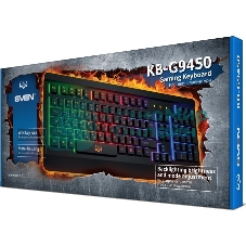 Клавиатура проводная игровая SVEN KB-G9450 (104кл., мет. корпус, 12 Fn функций, подсветка)