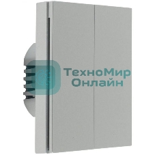 Умный выключатель Aqara H1 EU 2-хкл. без нейтрали серый (WS-EUK02GR)