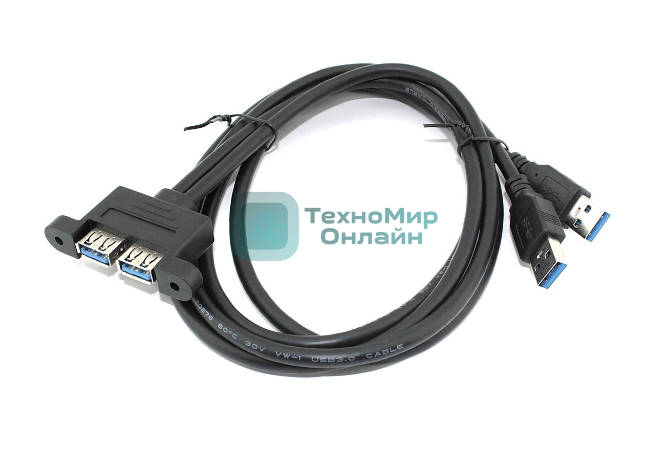 Кабель USB 2.0 для монтажа на корпус 1 м