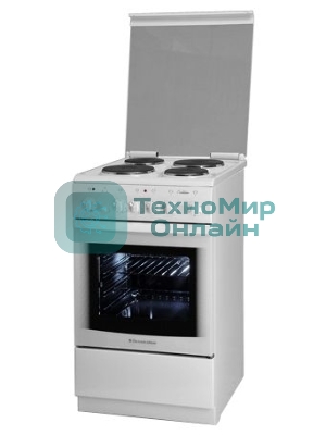 Плита электрическая De Luxe 506004.00Э (кр) белый, конфорок 4 шт, духовка 60 л, 50 см x 85 см x 60 см