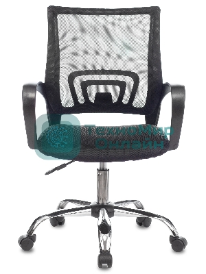 Кресло Бюрократ CH-695NLTSL черный, сетка/ткань, 120 кг, механизм качания