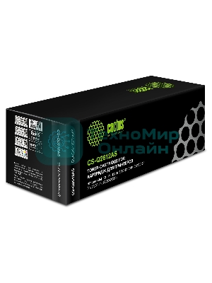 Картридж лазерный Cactus CS-Q2612AS (тип Q2612AS) черный (2000 стр.) для HP 1010/1012/1015/1018/1020/1020Plus/1022/3015/3020